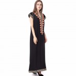 women clothing maxi long Tunic embroidery dress Abaya kaftan caftan Muslim Islamic moroccan ethnic dress floor length gown 1630