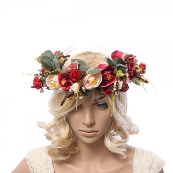 women flower crown Flower Garland headpiece for Wedding Festivals Girls flower Wreath Headpiece girls flower garland headpiece