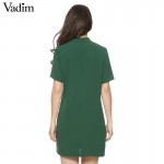 women sexy cut out V neck dress short sleeve mini dresses solid black green ladies summer casual streetwear vestidos QZ2628