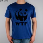 wwf WTF funny faces Panda T-shirt cotton Lycra top 8305 Fashion Brand t shirt men new DIY Style high quality