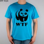 wwf WTF funny faces Panda T-shirt cotton Lycra top 8305 Fashion Brand t shirt men new DIY Style high quality