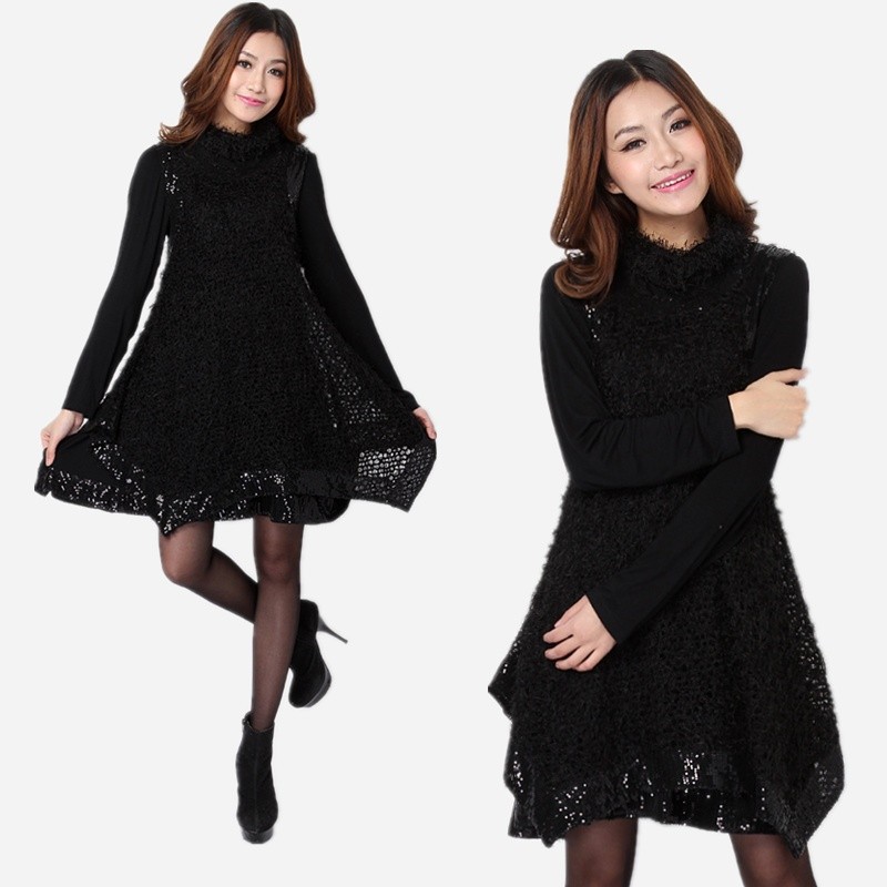 -2014-new-arriving-autumn-and-winter-casual-all-match-cotton-lace-big-size-long-sleeve-two-pcs-set-l-2046068843