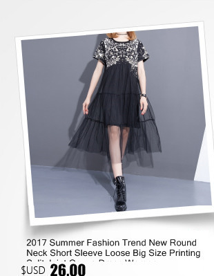 -2017-Spring-Summer-Fashion-New-Black-Solid-Color-O-Neck-Dress-Leisure-Pleated-Dresses-Big-Size-Woma-32800225558