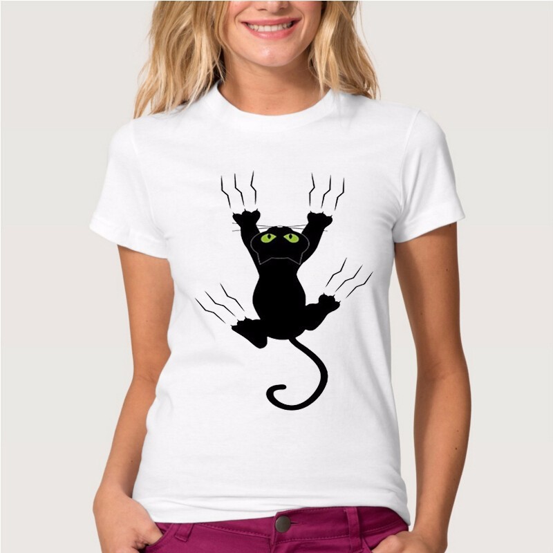 -2017-summer-naughty-black-cat-3D-lovely-T-Shirt-Women-Blusa--Cotton-Printing-Originality-O-Neck-Sho-32780985742