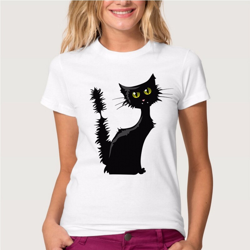 -2017-summer-naughty-black-cat-3D-lovely-T-Shirt-Women-Blusa--Cotton-Printing-Originality-O-Neck-Sho-32780985742