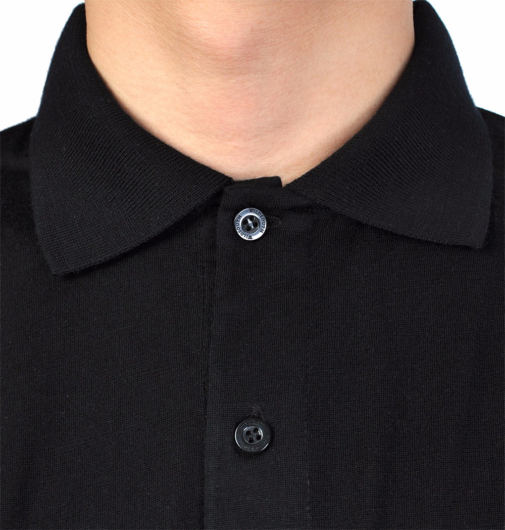 -Men39s-100-New-Merino-Wool-Short-Sleeve-blak-POLO-Shirt--Out-Door-Lightweight-Tee-Lapel-Turn-down-V-32611805046