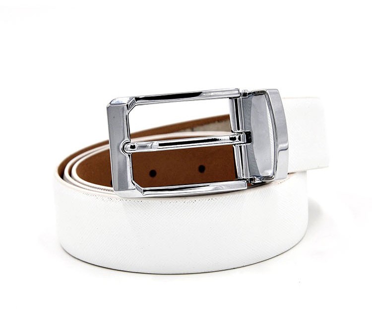 -Men39s-Genuine-Leather-Belt-Waist-Metal-Buckle-Belts-With-Toothpick-Pattern-White-Dress-Belt-And-Bl-32742172527