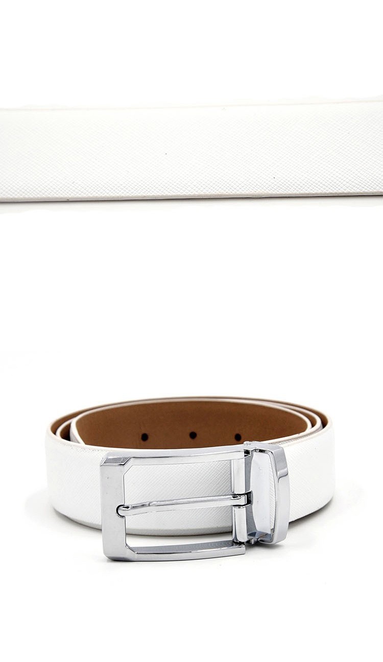 -Men39s-Genuine-Leather-Belt-Waist-Metal-Buckle-Belts-With-Toothpick-Pattern-White-Dress-Belt-And-Bl-32742172527