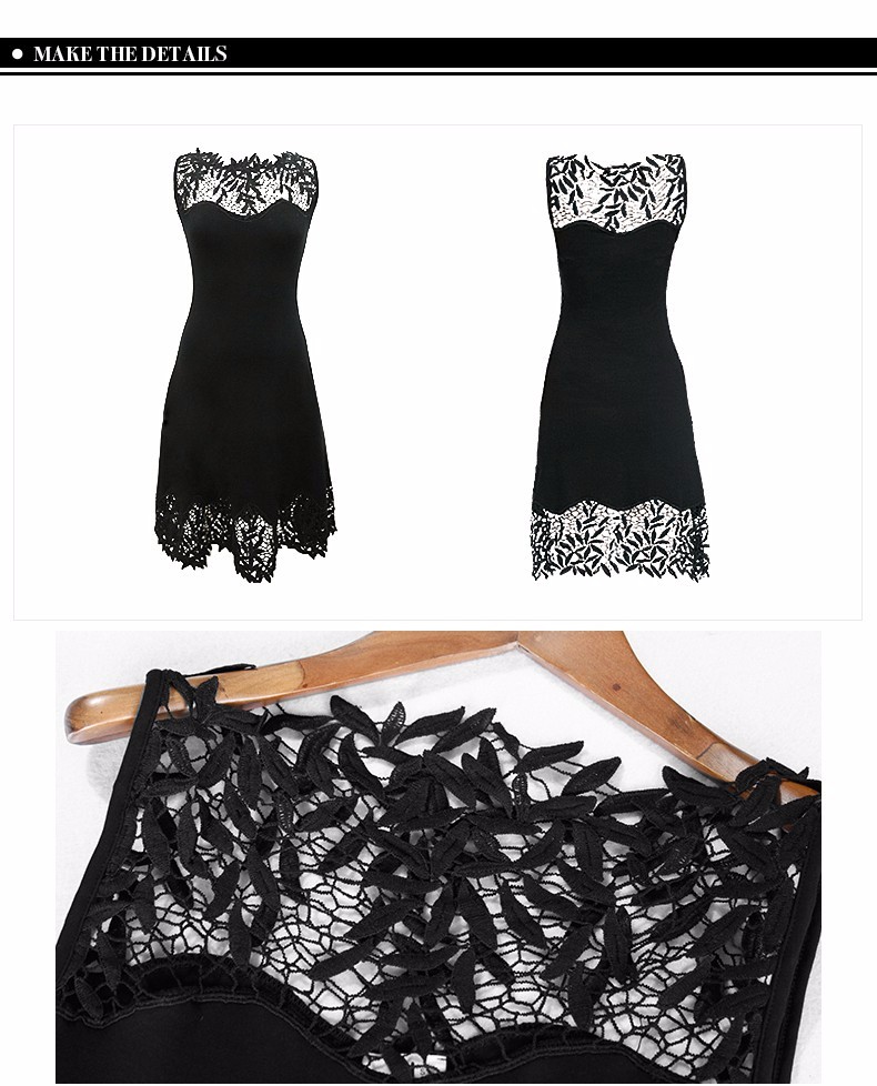 -New-Bodycon-Flower-Lace-Dress-Sleeveless-o-neck-Black-Sexy-Slim-Dress-Vestido-Short-Evening-Women-D-32679991676