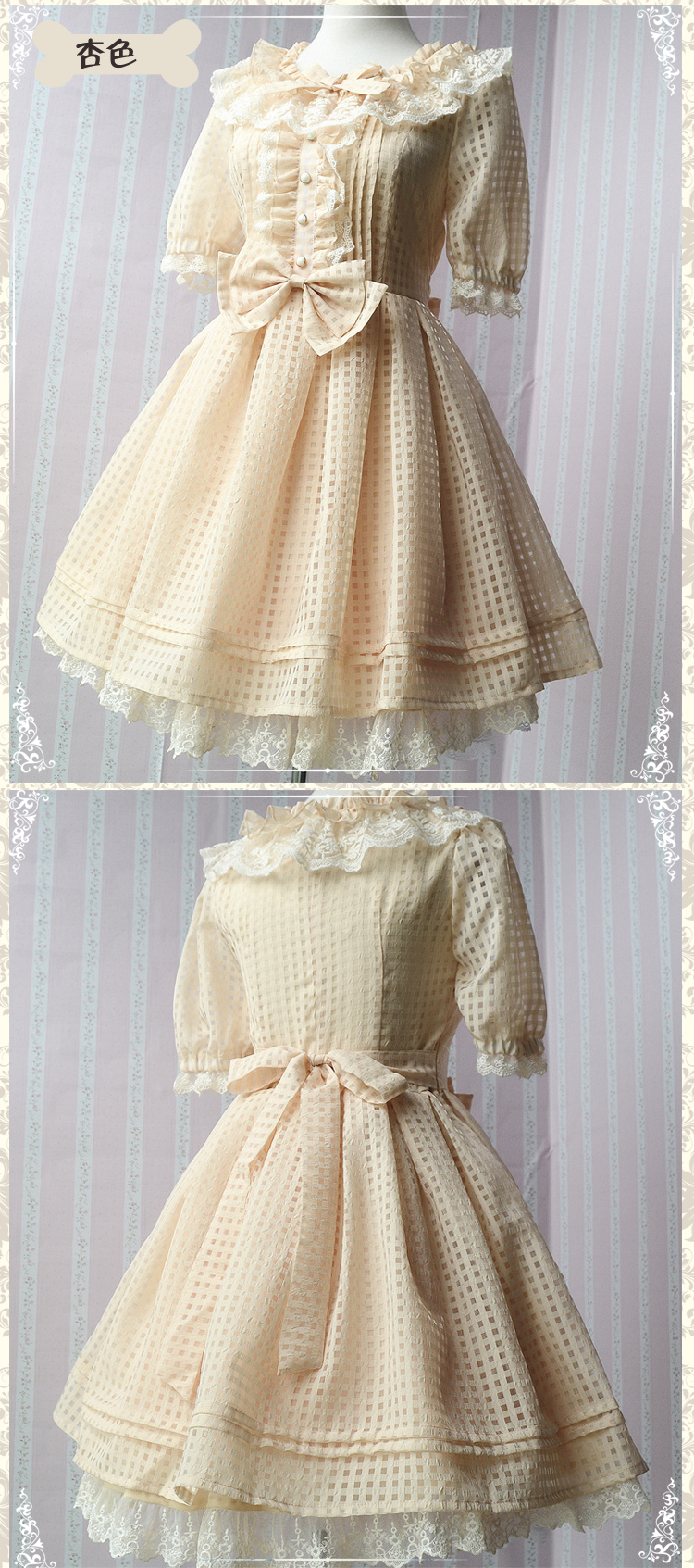 -Sweet-Half-Sleeve-Bow-Knot-Organza-Pleated-Organza-Lolita-Dress-for-Girl-Free-Shipping-32561445411