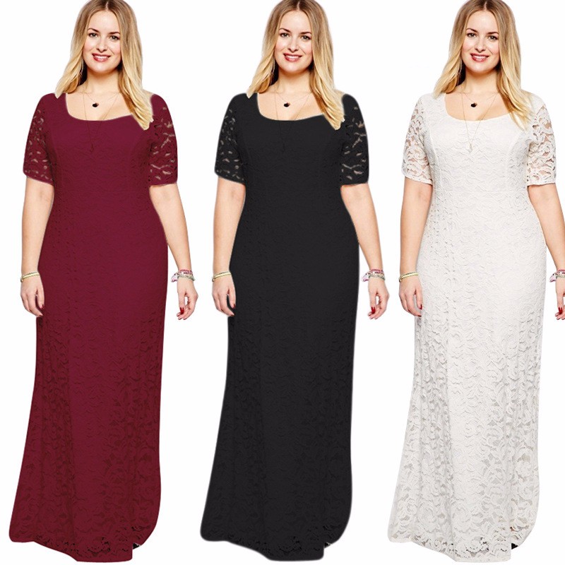 -T39O-5XL-6XL-7XL-8XL-9XL-Plus-Size-Dress-Short-Sleeve-Lace-Soft-High-Quality-Evening-Party-Bodycon--32773868885