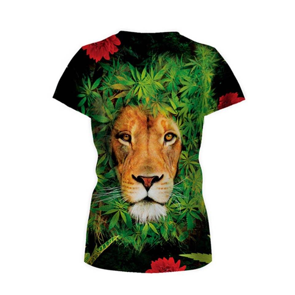 -Women-Men-Punk-Style-T-Shirt-Casual-Tee-Tops-Tiger-Head-amp-Hemp-Leaf-Digital-Printed-Short-Sleeve--32676186603