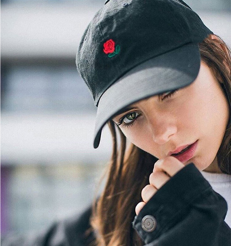 100-Cotton-Rose-embroidery-hat-black-cap-snapback-hip-hop-dad-cap-designer-hats-drake-men-women-Viso-32695056815