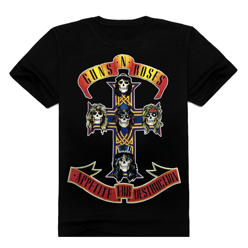 100-Cotton-Tee-Print-Shirts-Guns-N-Roses-Led-Zeppelin-The-Beatles-T-Shirt-Men-3D-Black-Friday-Short--32694965304