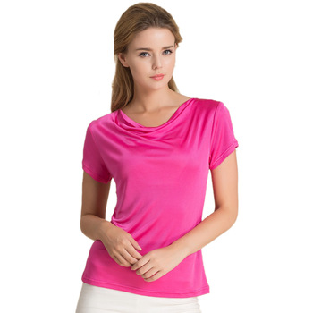 100-Pure-Silk-Women39s-T-Shirts-Femme-Tops-Tees-Shirt-Women-Casual-Solid-Candy-Color-Female-Short-Sl-32653964916