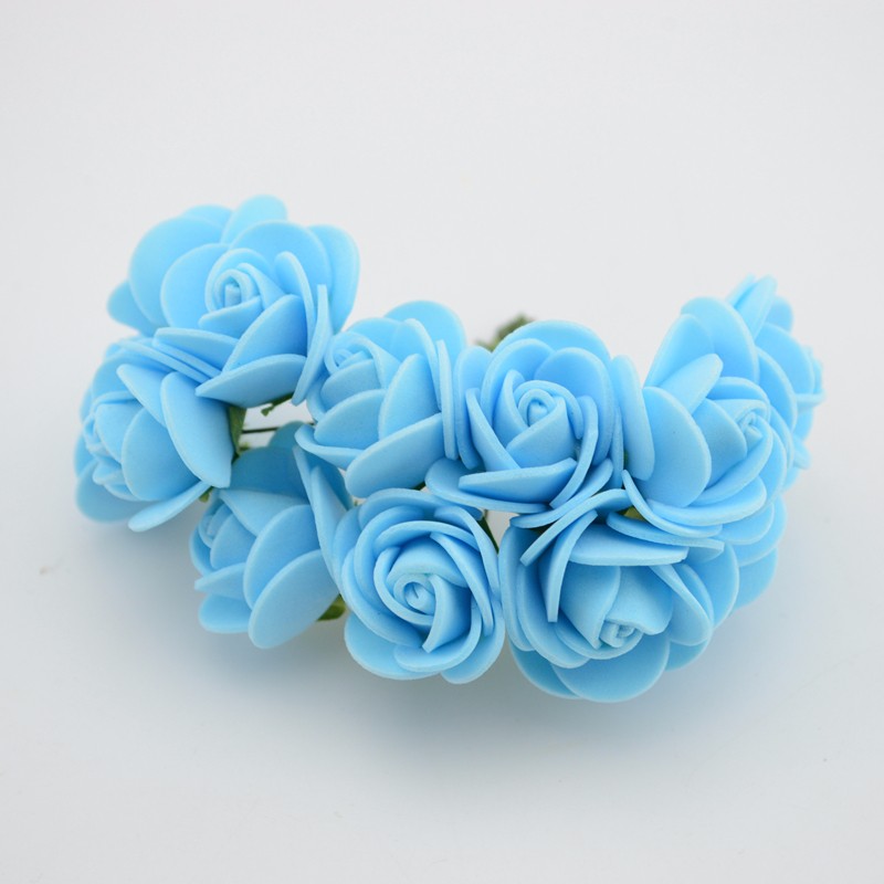 12pcslot-Simulation-Mini-Rose-Artificial-flower-foam-flower-diy-flower-ball-garland-headdress-Weddin-32663061610