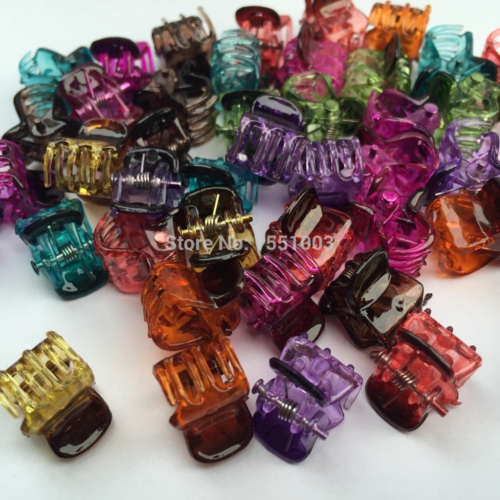 1cmx12cm-24pcspack-Plastic-Jaw-Clip-Hair-Claw-Clip-Jaw-Clamp-Black-Amber-Mix-Colors-For-Women-Girls--32622878546