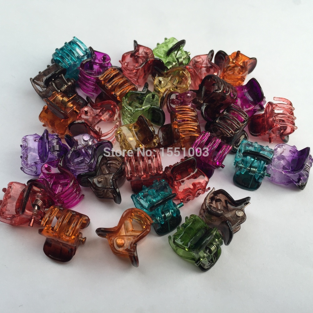 1cmx12cm-24pcspack-Plastic-Jaw-Clip-Hair-Claw-Clip-Jaw-Clamp-Black-Amber-Mix-Colors-For-Women-Girls--32622878546