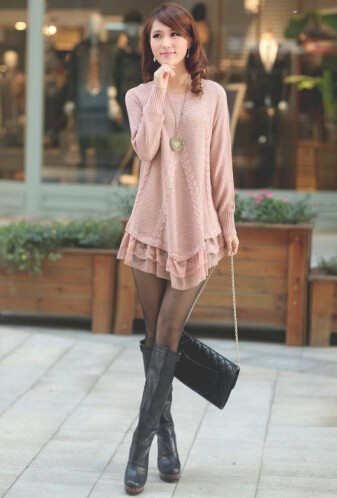 1pc-women-New-fashion-2016-winter-Autumn-Ladies-Knit-Tunic-O-Neck-Long-Sleeve-Chiffon--sweater-Dress-32213464137