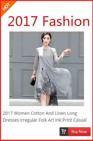 2-Pieces-New-2017--Summer-China-Ink-Print-Women-Plus-Size-Dress-Cotton-Linen--A-line-Casual-O-neck-V-32630619643