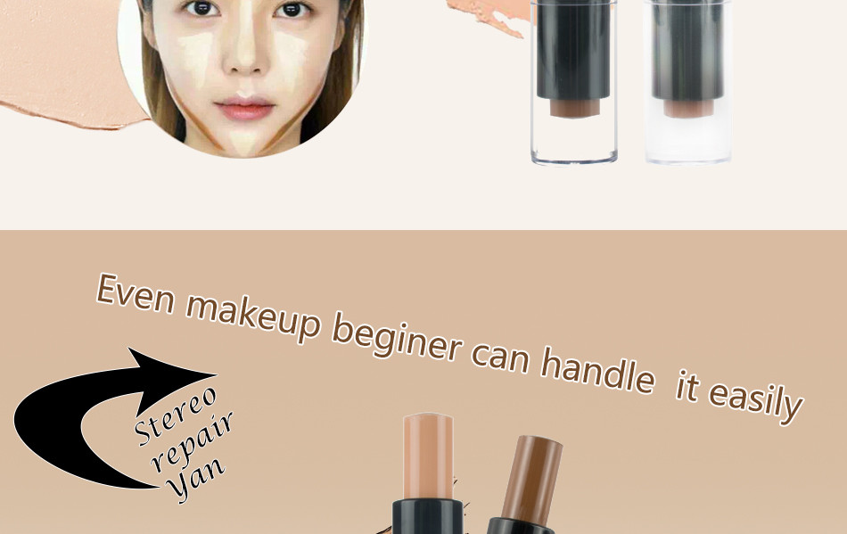 2-in-1-ComplexionEmbellish-Highlighter-and-Shimmer-Stick-Concealer-Bronzer-3-Colors-62g-Face-Makeup--32660945262