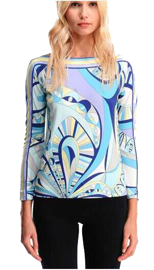 2015-Autumn-High-Quality-Luxury-Brands-Designer-Top-Women39s-Long-Sleeve-Geometric-Printed-Casual-Je-32360806405