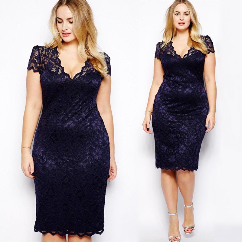 2015-Summer-Sexy-Slim-Women-Casual-Lace-Bodycon-Dresses-Mini-Dress-V-Neck-Floral-Pencil-Dress-Navy-B-32383773696