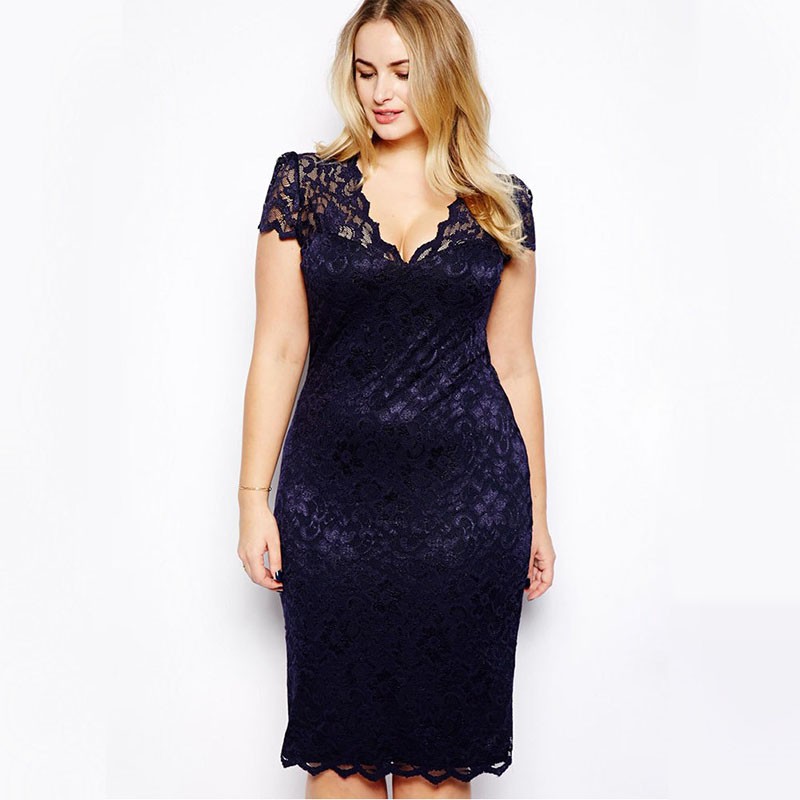 2015-Summer-Sexy-Slim-Women-Casual-Lace-Bodycon-Dresses-Mini-Dress-V-Neck-Floral-Pencil-Dress-Navy-B-32383773696