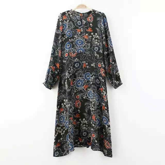 2015-autumn-winter-new-vintage-print-puff-sleeve-women-long-dress-32550664945