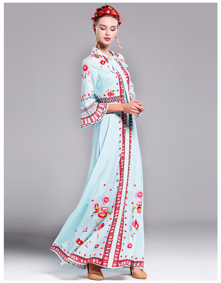 2016--Autumn-Women-Long-Dress-Long-Half-Flare-Sleeve-Ethnic-Print-Floor-Length-Maxi-Vintage-Bow-Long-32735814067