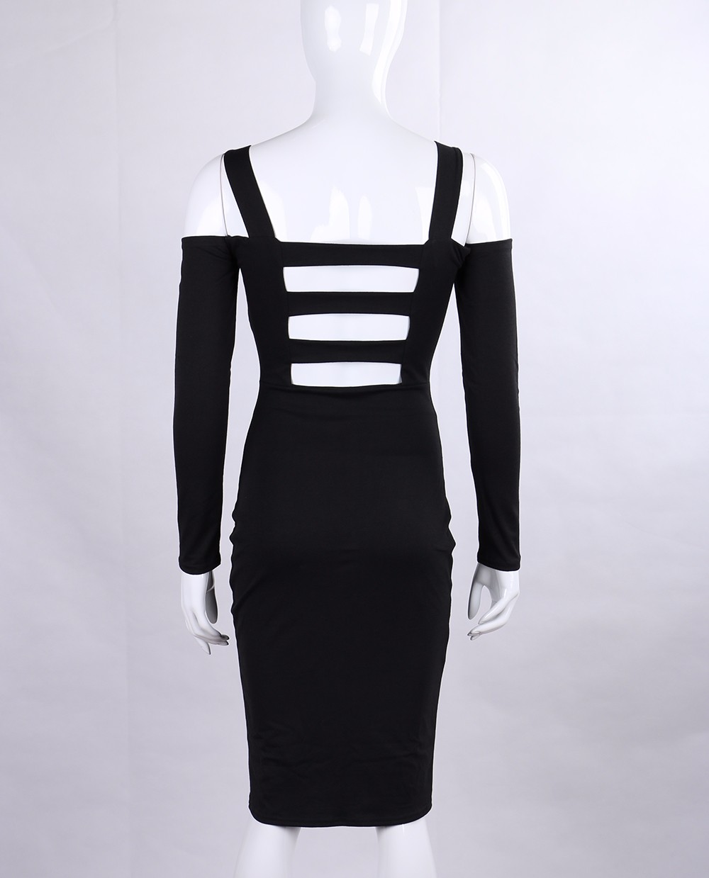 2016-Black-White-Sexy-Solid-Long-Sleeve-Bandage-Party-Dress-Hollow-Out-Off-The-Shoulder-Backless-Mid-32694309706