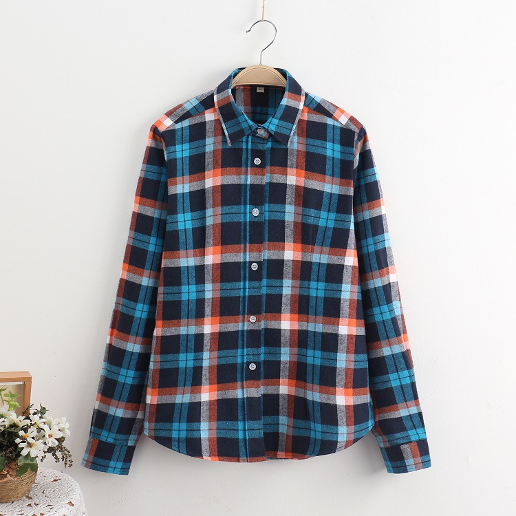 2016-Fashion-Plaid-Shirt-Female-College-style-women39s-Blouses-Long-Sleeve-Flannel-Shirt-Plus-Size-C-32648794649