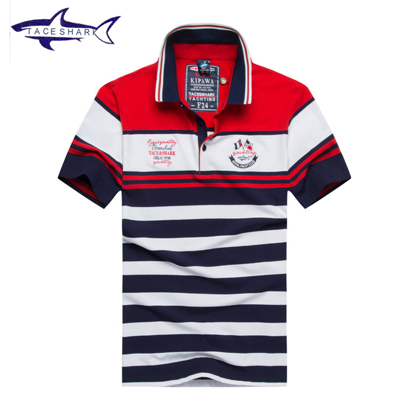 2016-High-Quality-TopsampTees-Men39s-Tace-Shark-Polo-Shirts-fashion-Style-Summer-Striped-Shark-brand-32612928525