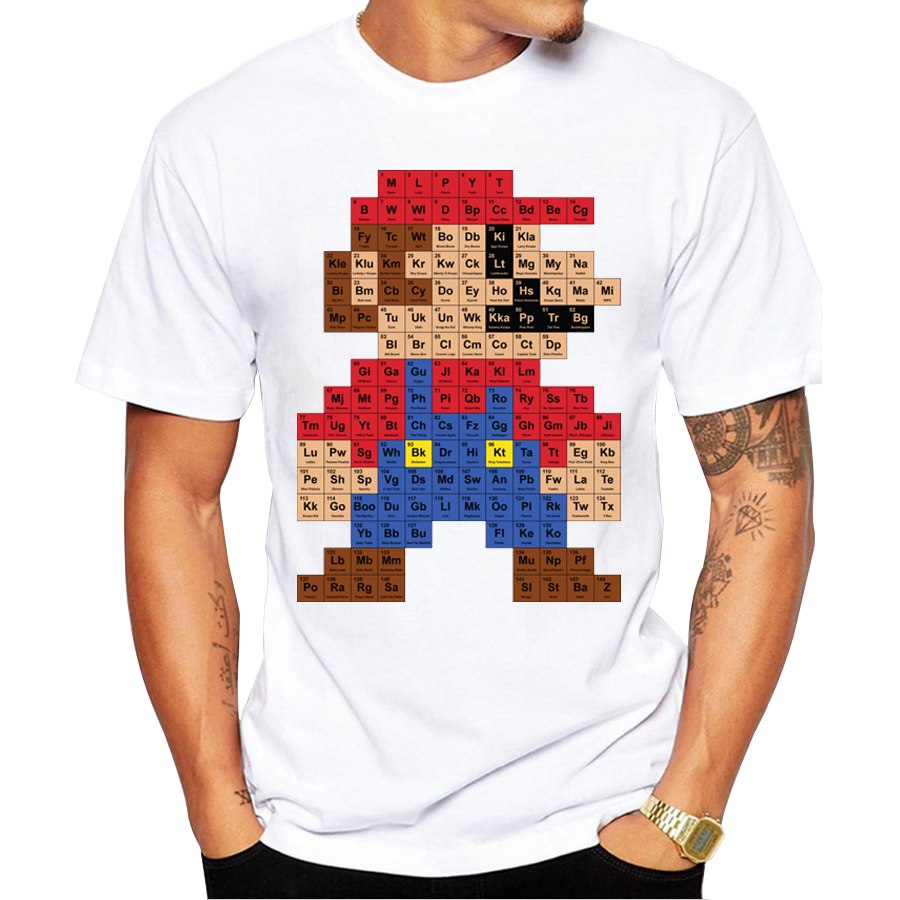 2016-Men-Fashion-T-shirt-Hipster-Printed-Tee-Shirts-Short-Sleeve-Tops--Super-Mario-periodic-table-T--32760786329