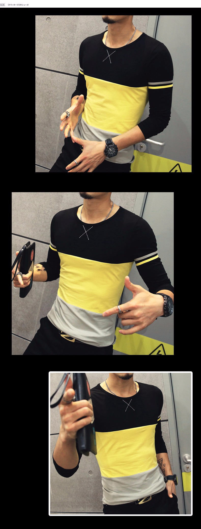 2016-New-Arrival-Men39s-Brand-T-Shirt-Fashion-Trend-Orange-Yellow-Patckwork-Casual-T-Shirts-Men-Slim-32715387561