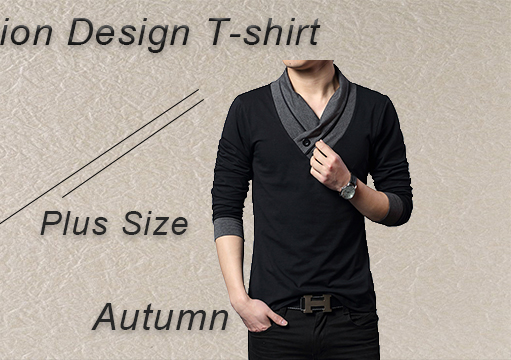 2016-New-Autumn-Fashion-Patch-Design-Men39s-Shirt-T-shirt-Fake-Two-Long-Sleeve-Turn-down-Collar-Cott-32730554275