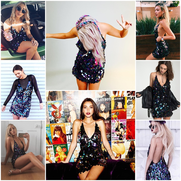 2016-New-Sexy-Backless-Oversized-Sequins-Deep-V-neck-Halter-Sleeveless-Slim-Mini-Dress-Womens-Party--32737607173