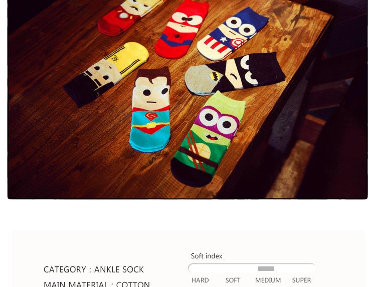 2016-new-summer-super-hero-Cartoon--man-Casual-ankle-cotton-socks-men-boat-sock-slippers-harajuku-EU-32656156038