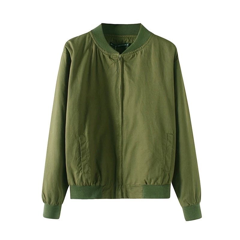 2016-spring-Autumn-Flight-army-green-women-basic-jacket-women39s-coat-clothes-bomber-ladies-zipper-c-32634691933