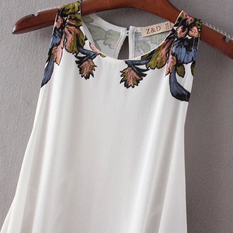 2016-spring-summer-new-women39s-dress-lap-flower-floral-print-sleeveless-O-neck-lace-up-real-photo-32649985560
