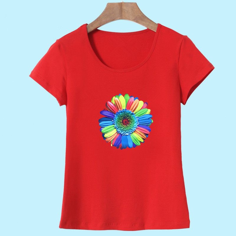 2017-Brand-Summer-New-Sunflower-Printed-Women-T-Shirt-Cotton-Short-Sleeve-tshirts-O-neck-Fashion-loo-32687708443