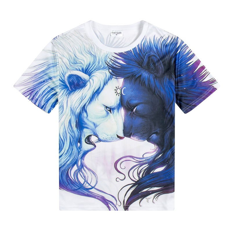 2017-Creative-Novelty-Triangle-The-Lion-Print-3D-Animal-T-shirt-For-Men-Women-Outwear-T-shirt-Cool-C-32755188656