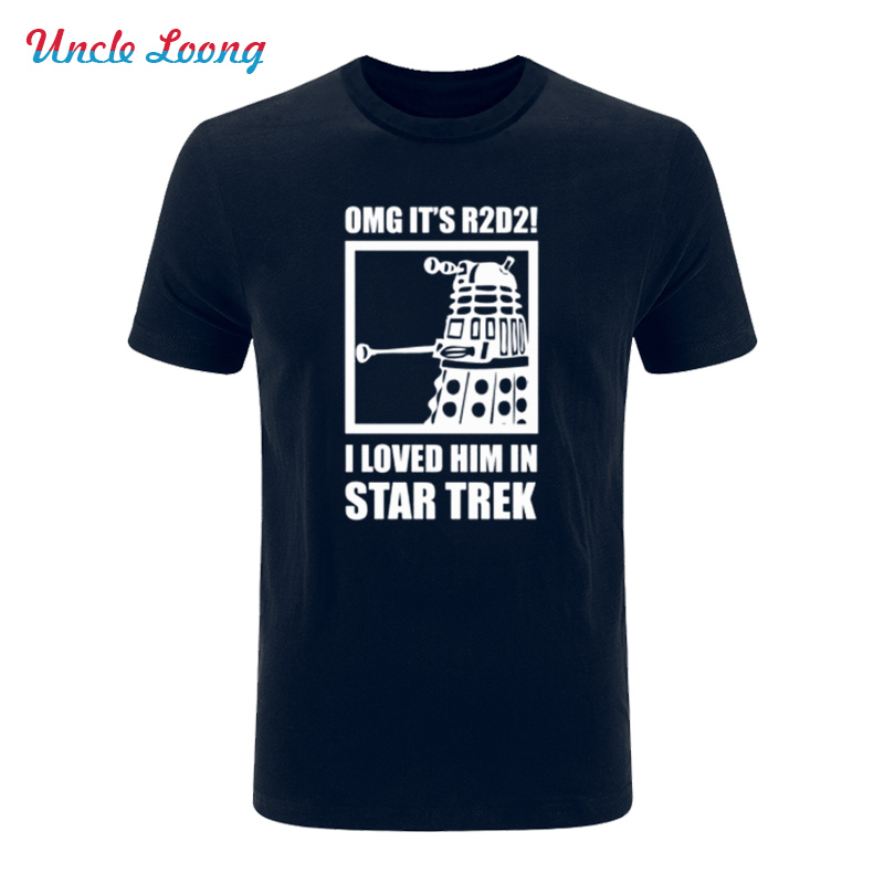 2017-Fashion-Mens-OMG-It39s-R2D2-T-Shirt-Men-R2D2-Dalek-Star-Wars-Dr-Who-Trek-Funny-Printed-O-Neck-T-32772361259