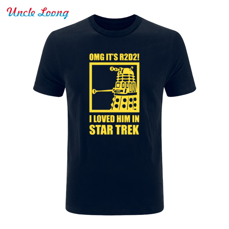 2017-Fashion-Mens-OMG-It39s-R2D2-T-Shirt-Men-R2D2-Dalek-Star-Wars-Dr-Who-Trek-Funny-Printed-O-Neck-T-32772361259