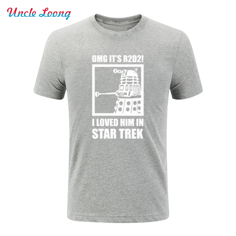 2017-Fashion-Mens-OMG-It39s-R2D2-T-Shirt-Men-R2D2-Dalek-Star-Wars-Dr-Who-Trek-Funny-Printed-O-Neck-T-32772361259