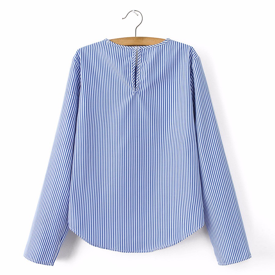 2017-Fashion-Women-Blue-Striped-Floral-Embroidery-Shirt-Long-Sleeve-o-neck-Blouse-Female-Casual-Offi-32779384506