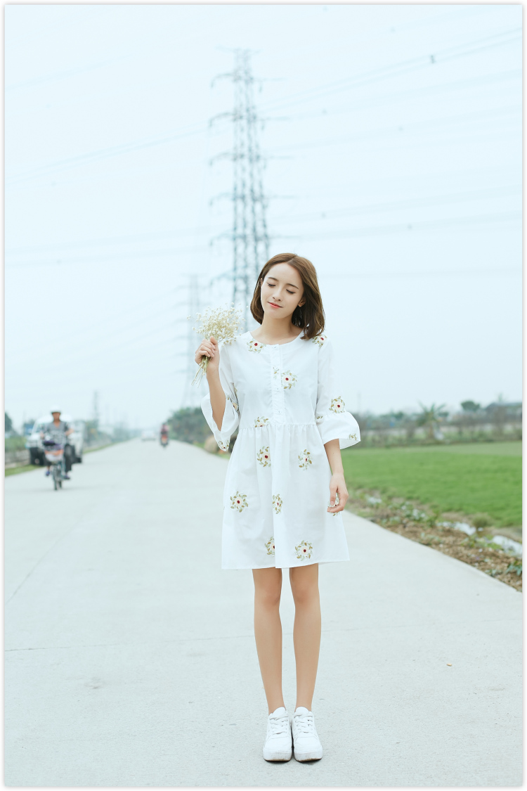 2017-Free-Shipping-New-Summer-And-Spring-Dress--Women--Dimensional-Embroidery-Small-Fresh-Cotton--Pl-32802572995