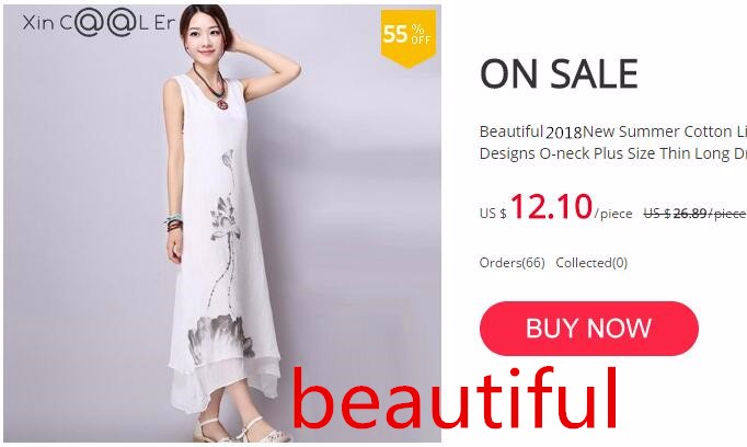 2017-Free-Shipping-Summer-Autumn-Women-White-Flowers-Cotton-Dress-Loose-Casual-Solid-O-neck-Knee-len-32630100173