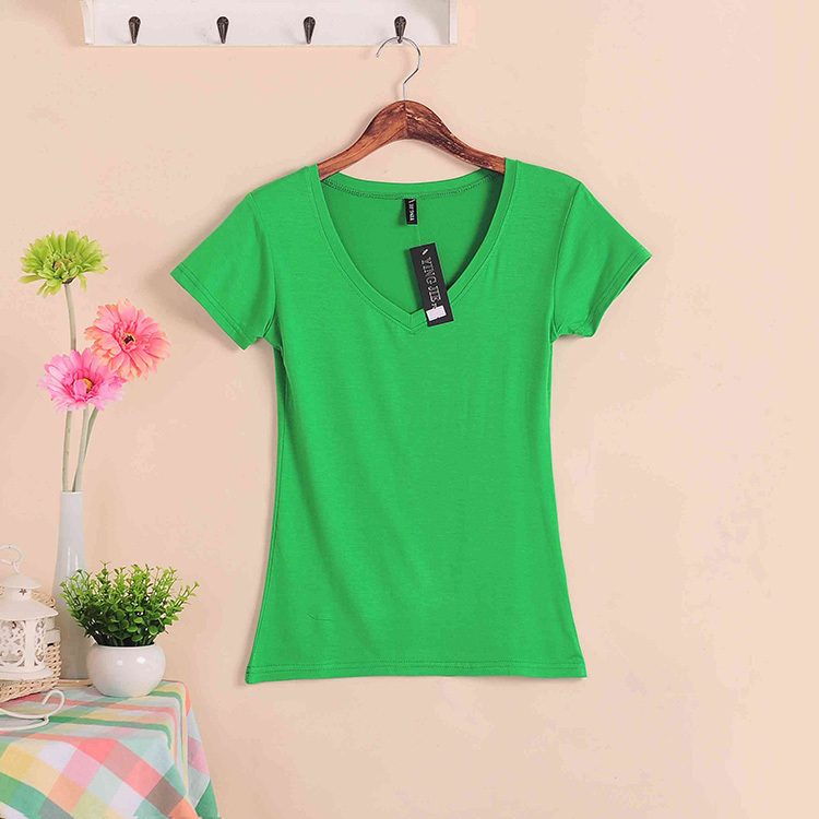 2017-Hot-Sale-Stretch-Summer-New-Women-T-Shirts-Ms-Solid-Color-Short-Sleeve-tshirt-Women39s-Fashion--32346632434