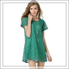 2017-New-Fashion-Wild-Women-Slim-Sexy-Hook-flower-hollow-Lace-Elegant-Party-Dress-Short-sleeved-Clot-32795884230